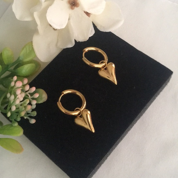 🍏50% OFF/3+...Heart and Hoops Dangle Earrings - Picture 6 of 11